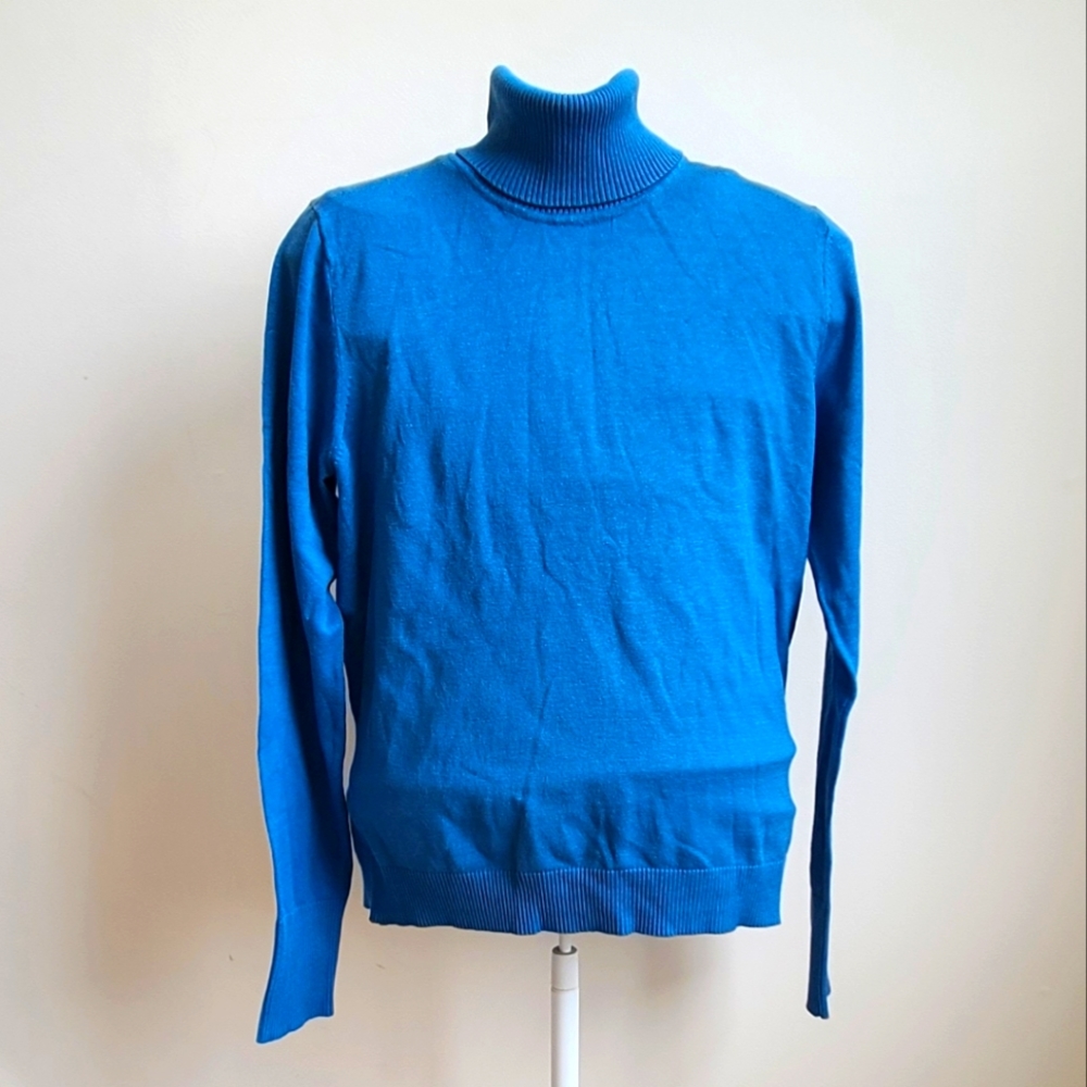 Blue Turtleneck